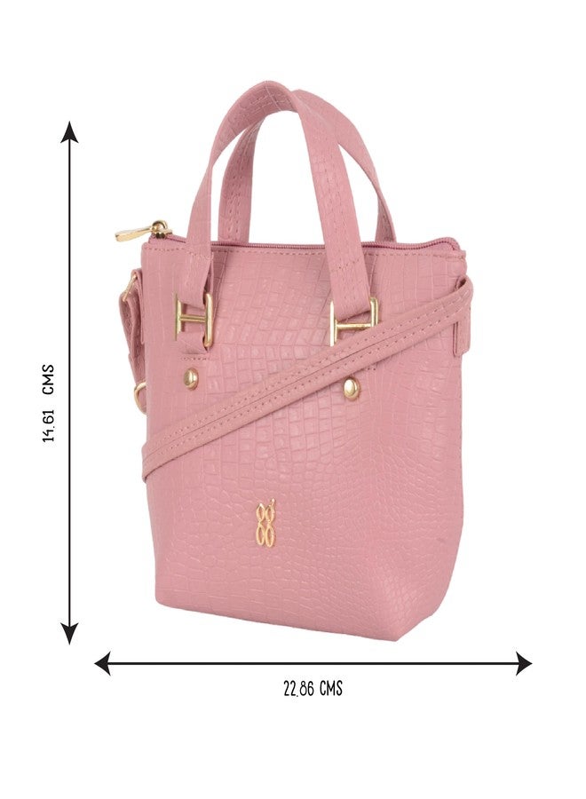 Baggit Women Pink Xxs Size Tote Sling Bag | Ladies Stylish Casual Cross Body Purse Handbag - Image 5